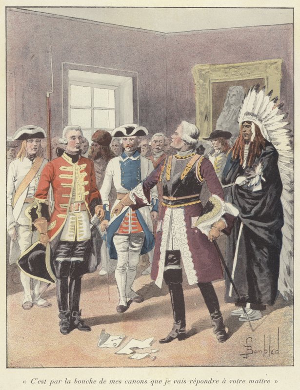 Louis de Baude de Frontenac, generalguvernør i Ny Frankrig, 1690 af Louis Charles Bombled