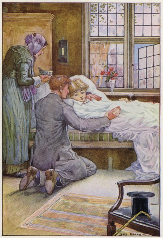 Illustration til Tom Browns skoledage af Louis John Rhead