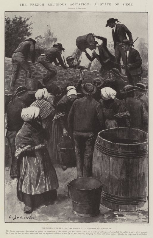 Den franske religiøse agitation, en belejringsstat af Louis Remy Sabattier