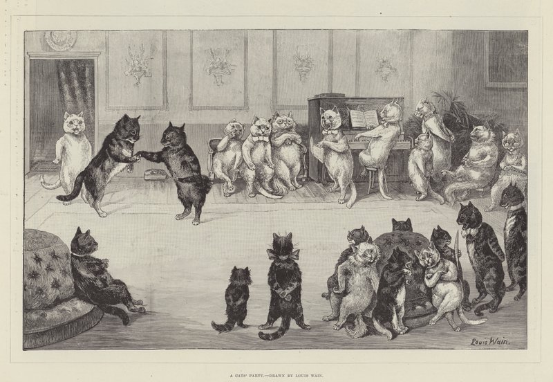En kattefest af Louis Wain