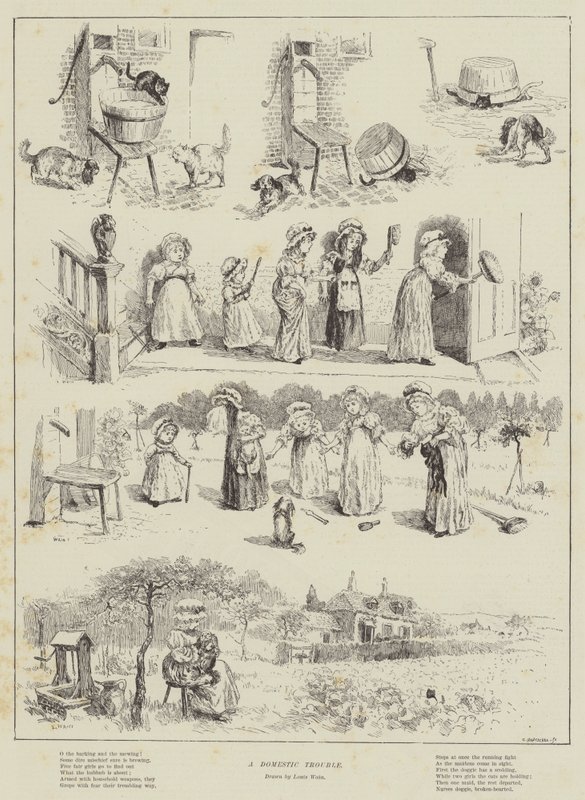 Et hjemligt problem af Louis Wain