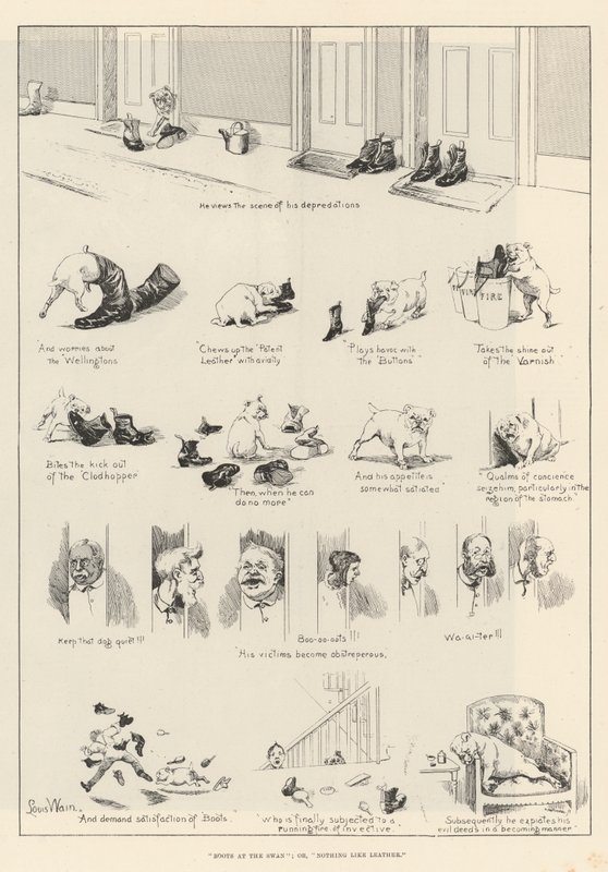 Støvler på Svanen; eller: Der er intet som læder af Louis Wain