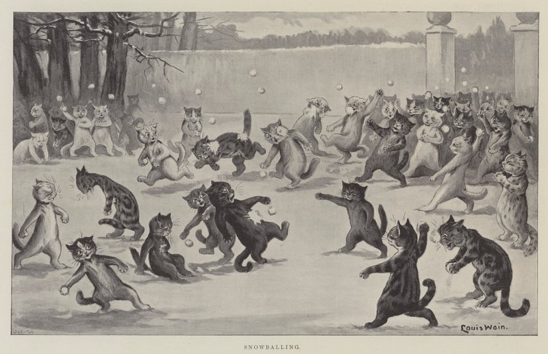 Snebold af Louis Wain