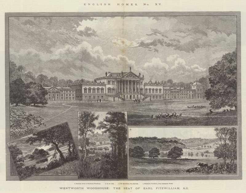 Wentworth Woodhouse, sæde for Earl Fitzwilliam, KG af Louis Wain
