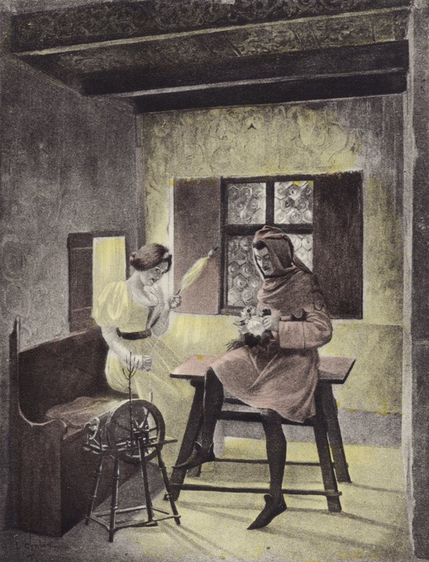 Simona spinning, fjerde dag, syvende historie af Louis Chalon