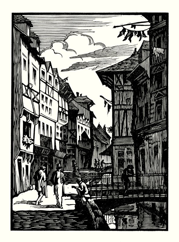 Illustration til Madame Bovary af Gustave Flaubert (træsnit) af Louis Claudel