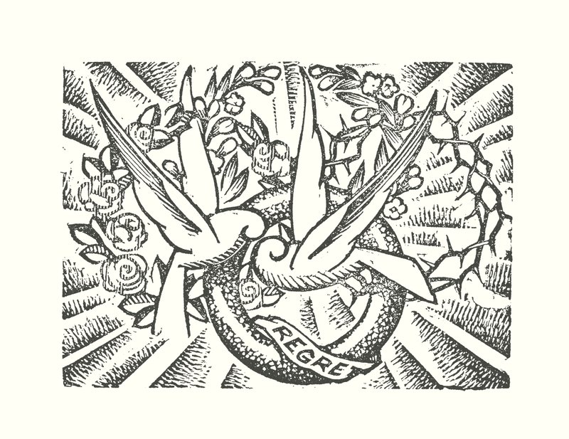 Titelillustration til Madame Bovary af Gustave Flaubert (træsnit) af Louis Claudel