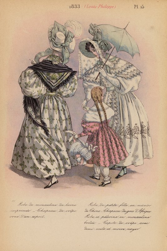 Fransk mode: 1833, Louis-Philippe (farvelitografi) af Louis Colas