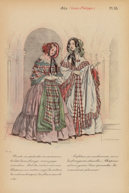 Fransk mode: 1840, Louis-Philippe (farvelitografi) af Louis Colas