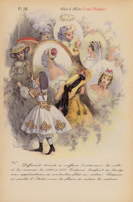 Fransk mode: 1840 a 1850, Louis-Philippe (farvelitografi) af Louis Colas