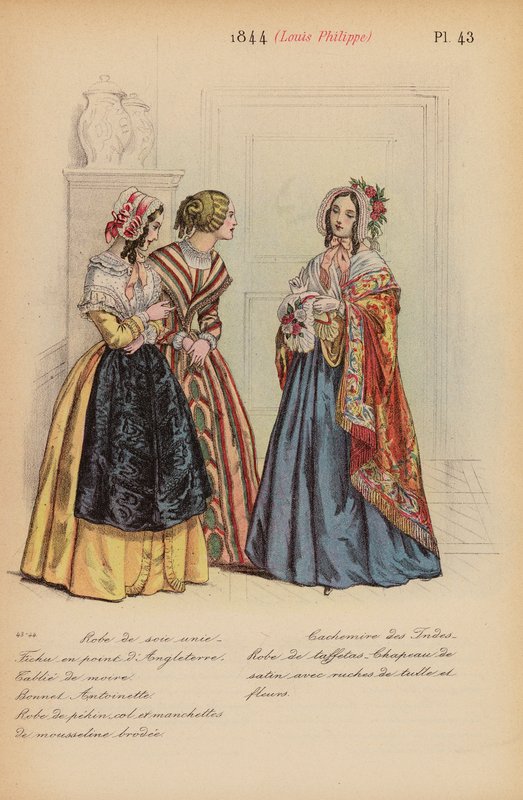 Fransk mode: 1844, Louis-Philippe (farvelitografi) af Louis Colas