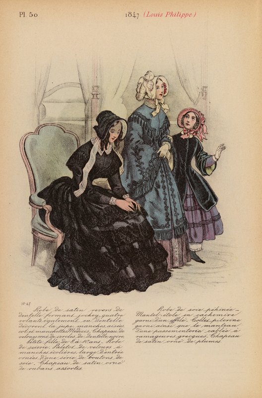 Fransk mode: 1847, Louis-Philippe (farvelitografi) af Louis Colas