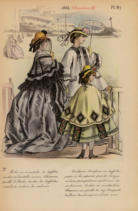 Fransk mode: 1864, Napoleon III (farvelitografi) af Louis Colas