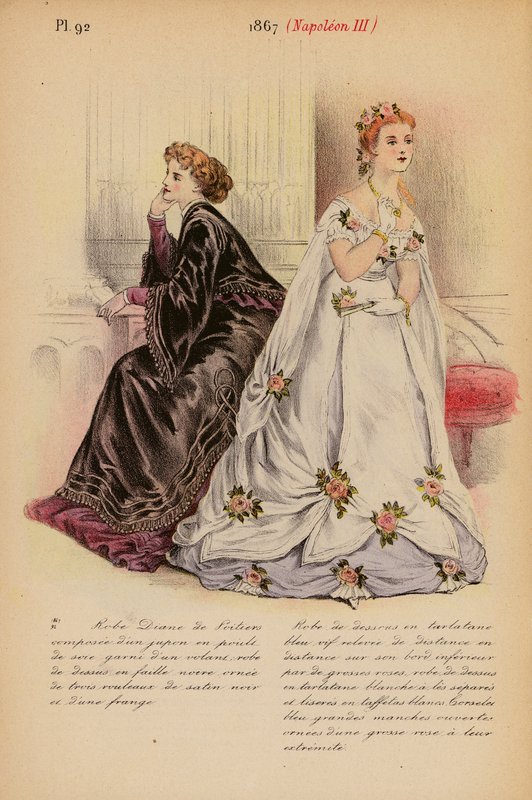 Fransk mode: 1867, Napoleon III (farvelitografi) af Louis Colas