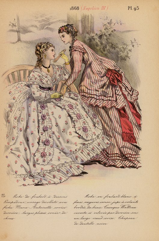 Fransk mode: 1868, Napoleon III (farvelitografi) af Louis Colas
