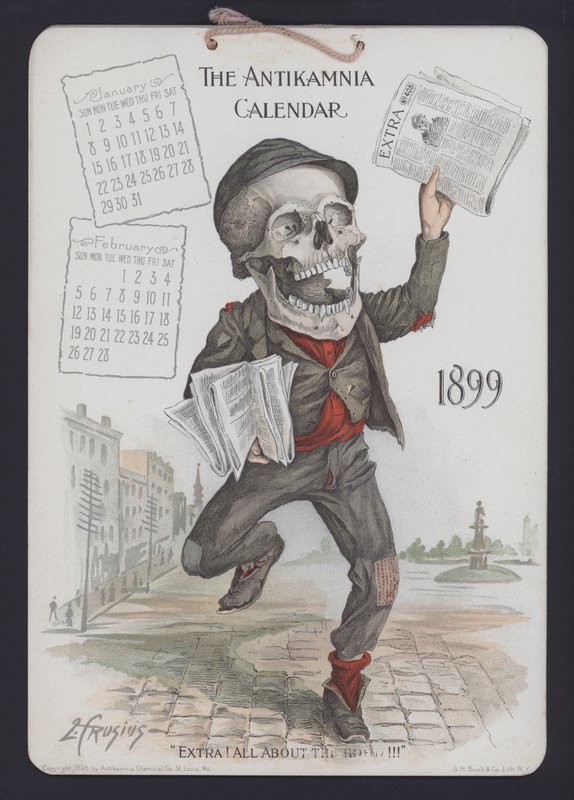 Illustration til Antikamnia-kalender af Louis Crucius or Crusuius