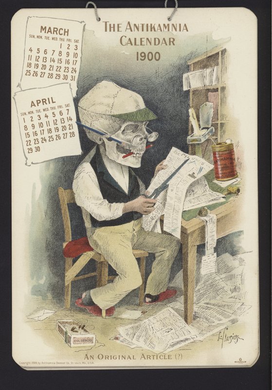 Illustration til Antikamnia-kalender af Louis Crucius or Crusuius