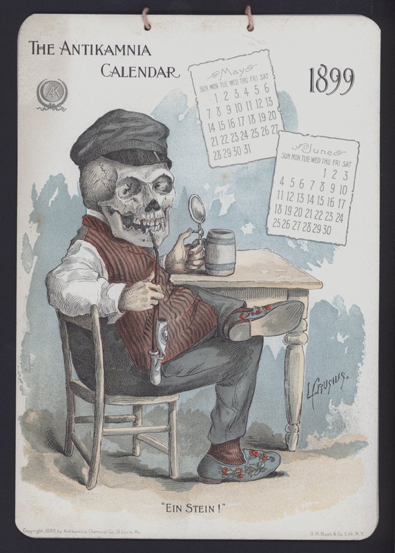 Illustration til Antikamnia-kalender af Louis Crucius or Crusuius