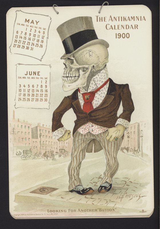 Illustration til Antikamnia-kalenderen, 1900 af Louis Crucius or Crusuius