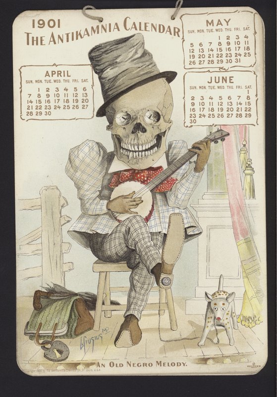 Illustration for Antikamnia Calendar, 1901 af Louis Crucius or Crusuius