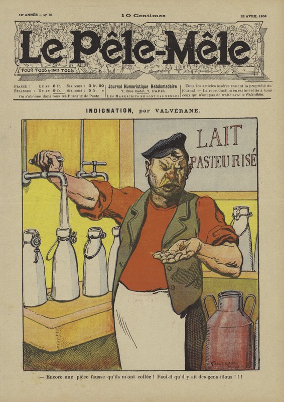 Indignation. Illustration til Le Pele-Mele, 1906 af Louis Denis Valverane
