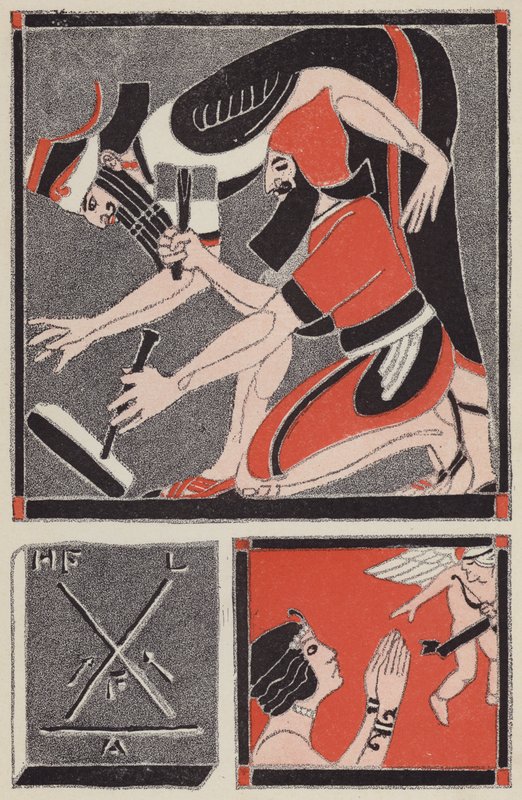 Noahs kort over kærlighed; XXI, I-8 (farve litho) af Louis Fancher