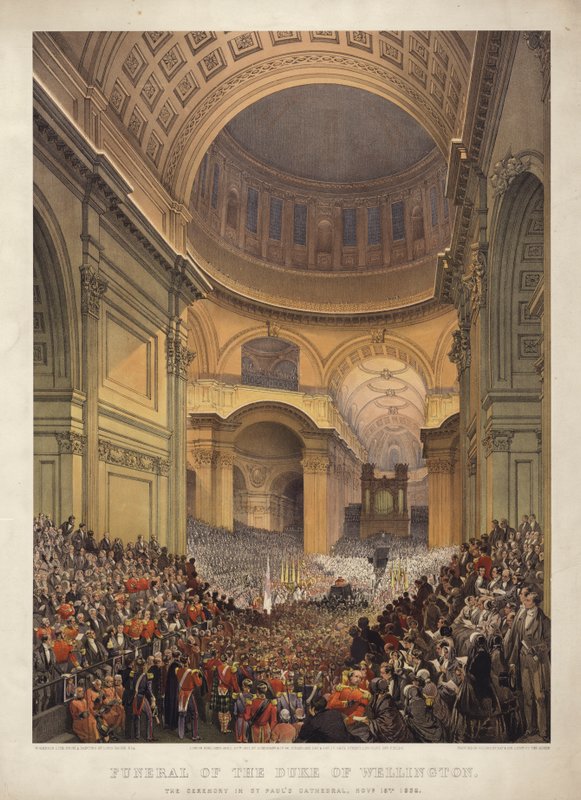 Begravelse af hertugen af Wellington, ceremonien i St Paul