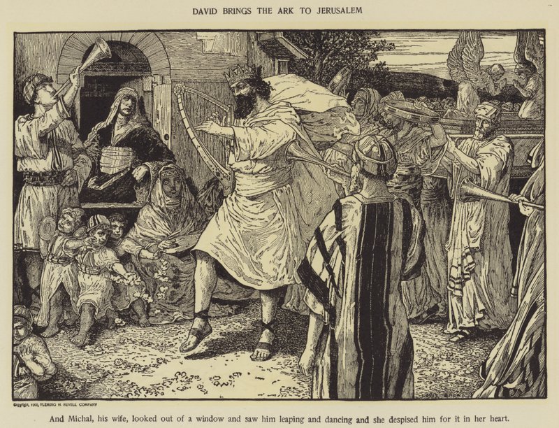 David bringer arken til Jerusalem af Louis John Rhead