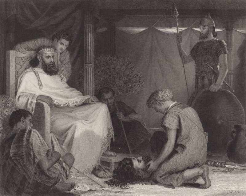 David førte Saul frem af Louis John Rhead