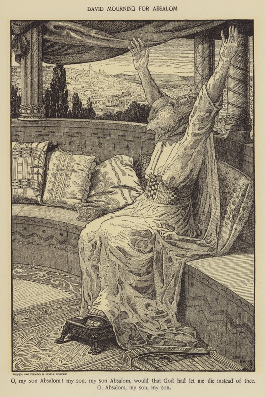 David sørger over Absalom af Louis John Rhead