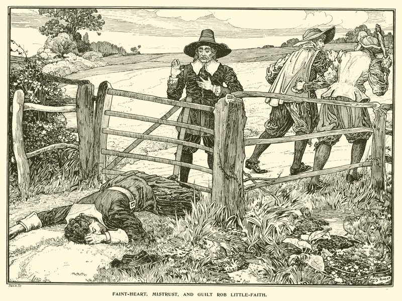 Svagt hjerte, mistillid og skyldfølelse Rob Little-Faith (gravering) af Louis John Rhead