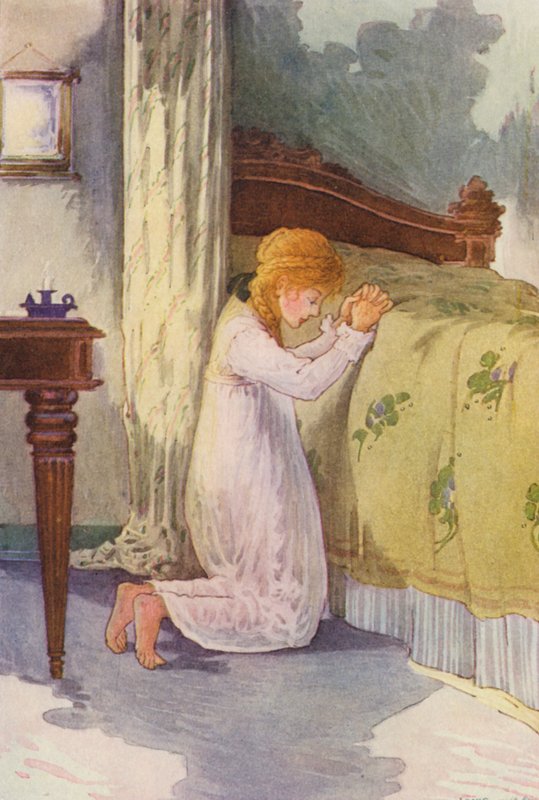 Illustration til Heidi af Johanna Spyri (farvelitografi) af Louis John Rhead