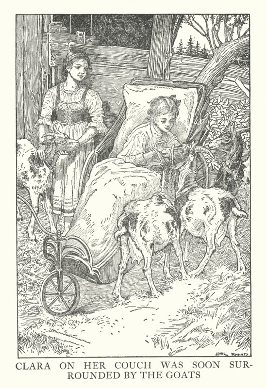 Illustration til Heidi af Johanna Spyri (litografi) af Louis John Rhead