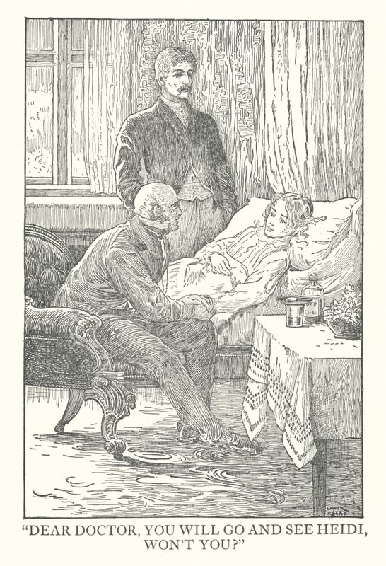 Illustration til Heidi af Johanna Spyri (litografi) af Louis John Rhead