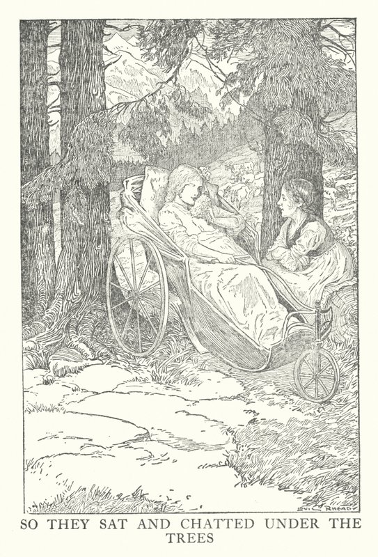 Illustration til Heidi af Johanna Spyri (litografi) af Louis John Rhead