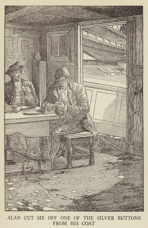 Illustration til Kidnapped af Robert Louis Stevenson af Louis John Rhead