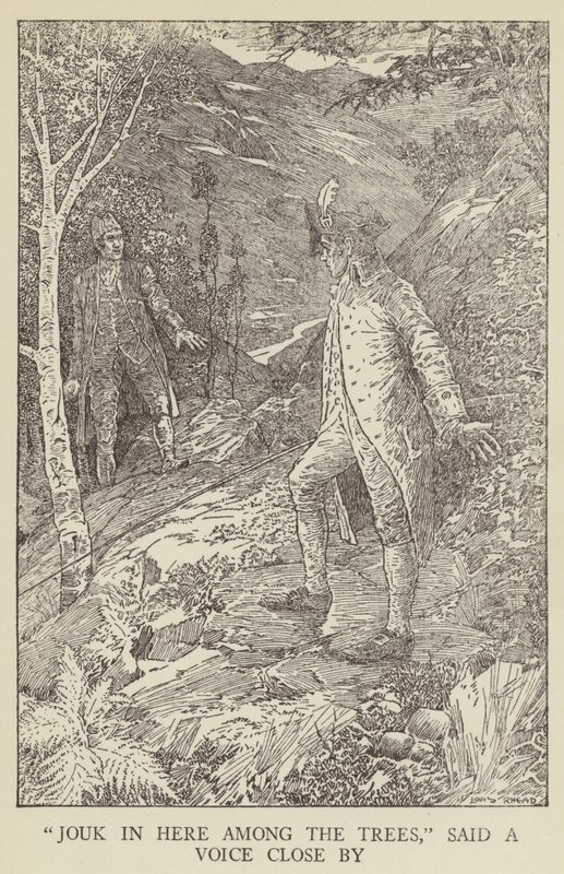 Illustration til Kidnapped af Robert Louis Stevenson af Louis John Rhead