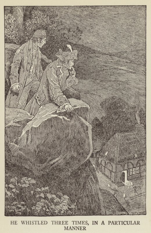 Illustration til Kidnapped af Robert Louis Stevenson af Louis John Rhead