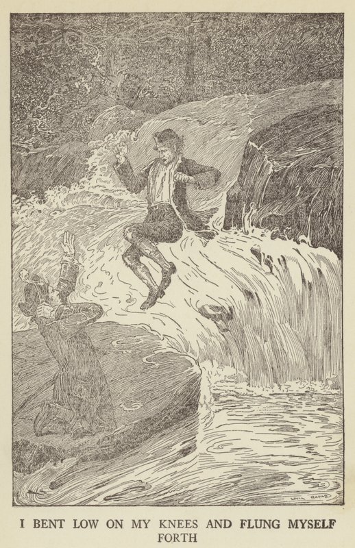 Illustration til Kidnapped af Robert Louis Stevenson af Louis John Rhead
