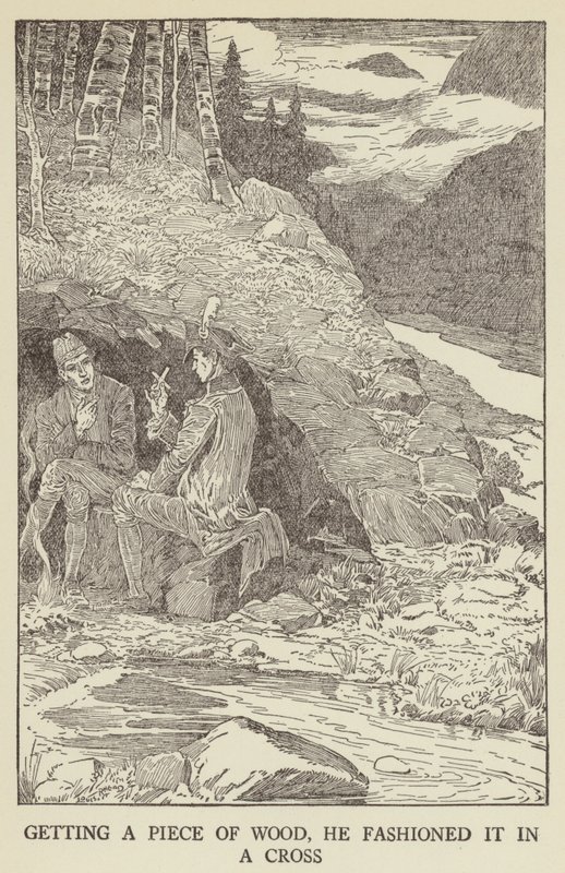 Illustration til Kidnapped af Robert Louis Stevenson af Louis John Rhead