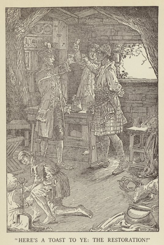 Illustration til Kidnapped af Robert Louis Stevenson af Louis John Rhead