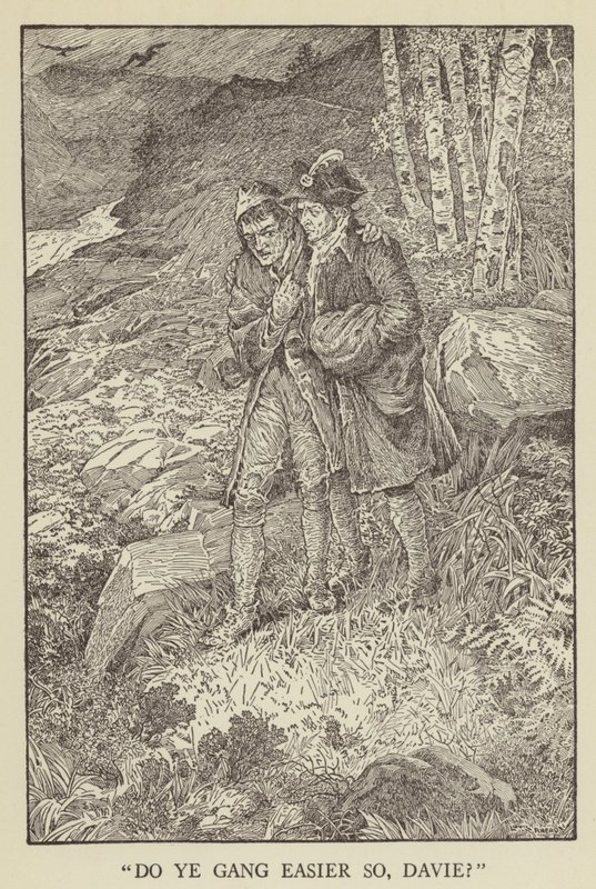 Illustration til Kidnapped af Robert Louis Stevenson af Louis John Rhead