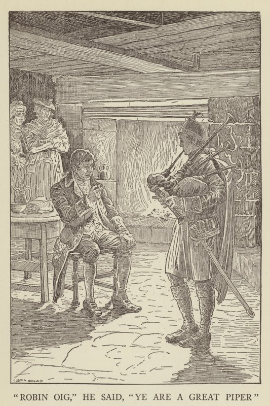 Illustration til Kidnapped af Robert Louis Stevenson af Louis John Rhead