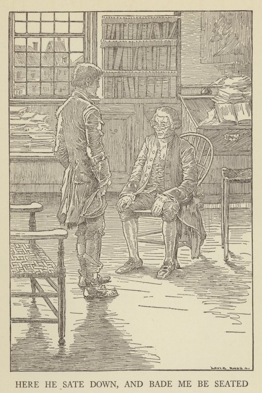 Illustration til Kidnapped af Robert Louis Stevenson af Louis John Rhead