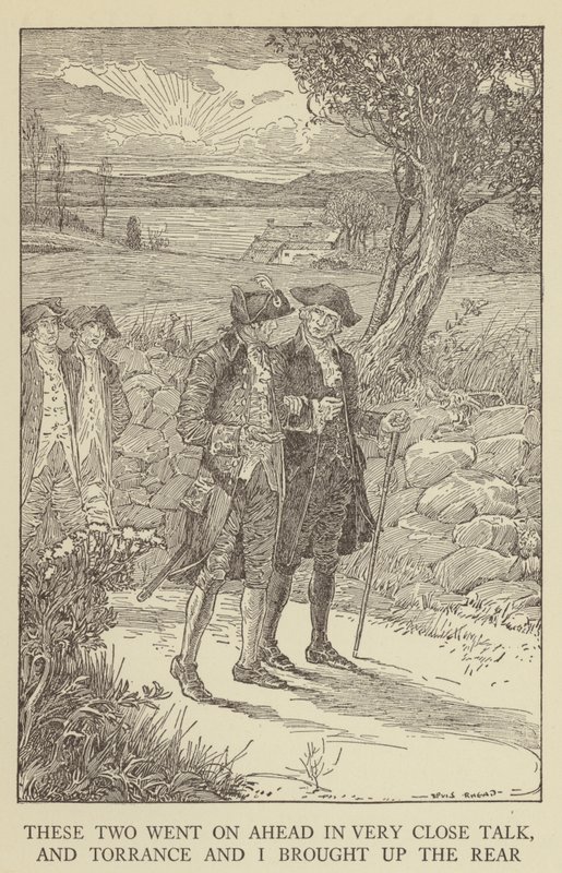 Illustration til Kidnapped af Robert Louis Stevenson af Louis John Rhead