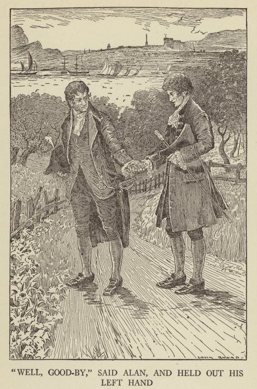 Illustration til Kidnapped af Robert Louis Stevenson af Louis John Rhead