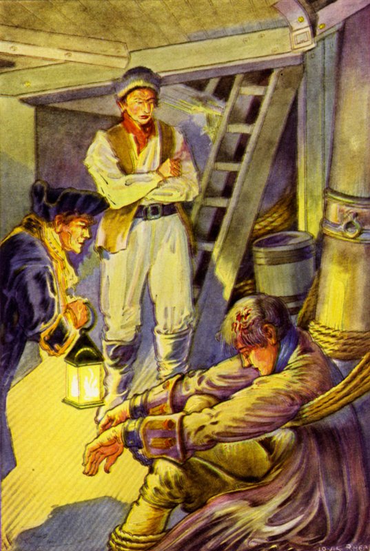 Illustration til Kidnapped af Robert Louis Stevenson af Louis John Rhead