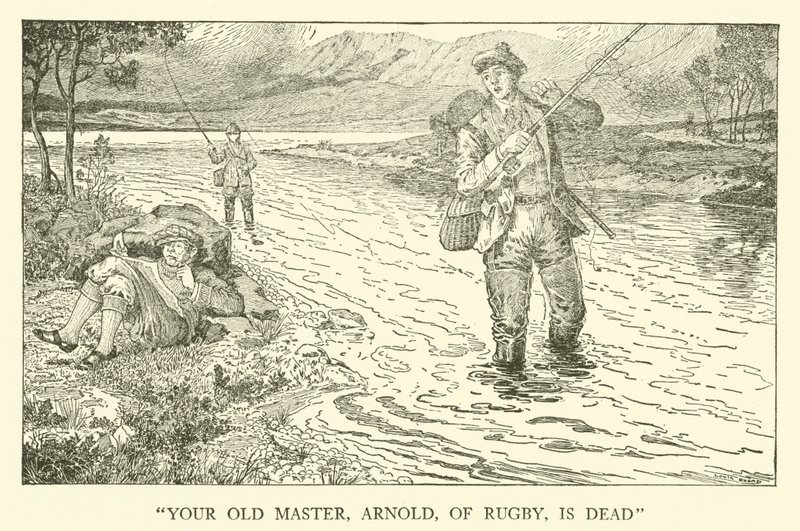 Illustration til Tom Browns skoledage (gravering) af Louis John Rhead