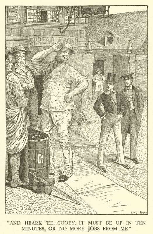 Illustration til Tom Browns skoledage (gravering) af Louis John Rhead
