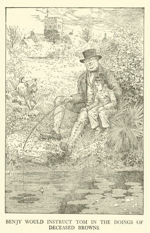 Illustration til Tom Browns skoledage (gravering) af Louis John Rhead